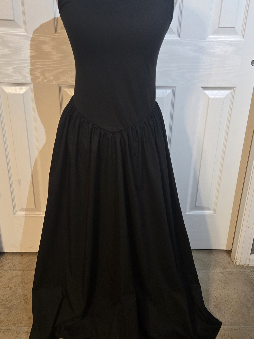 Wish Collection Womens XL Black Scoop Neck Sleeveless Jersey Maxi Dress Pull